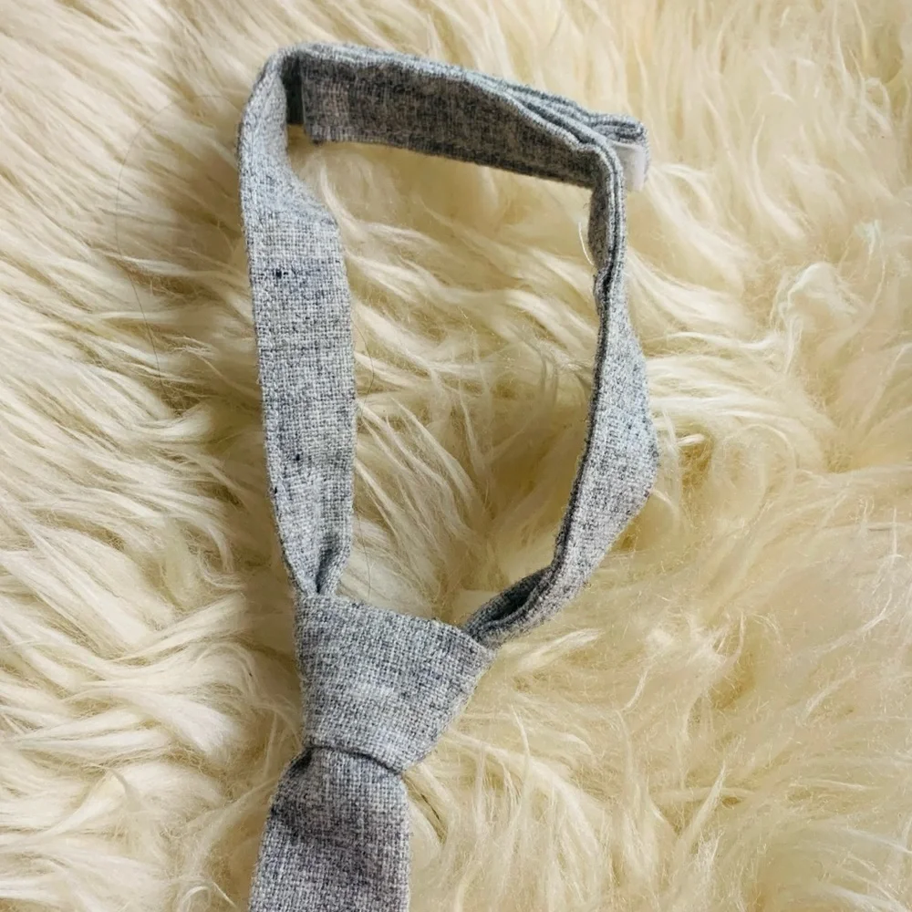 Infant baby boy perfect little gentleman neckware accessory skinny tie & bow tie